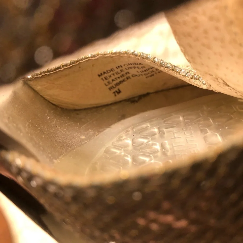 Michael Kors Silver Glitter High Heel Sandals